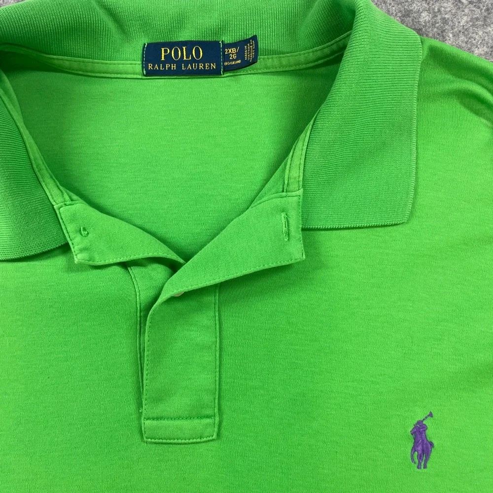 Polo Ralph Lauren Mens Shirt 2XB/2G Green Short Sleeve Classic Prep